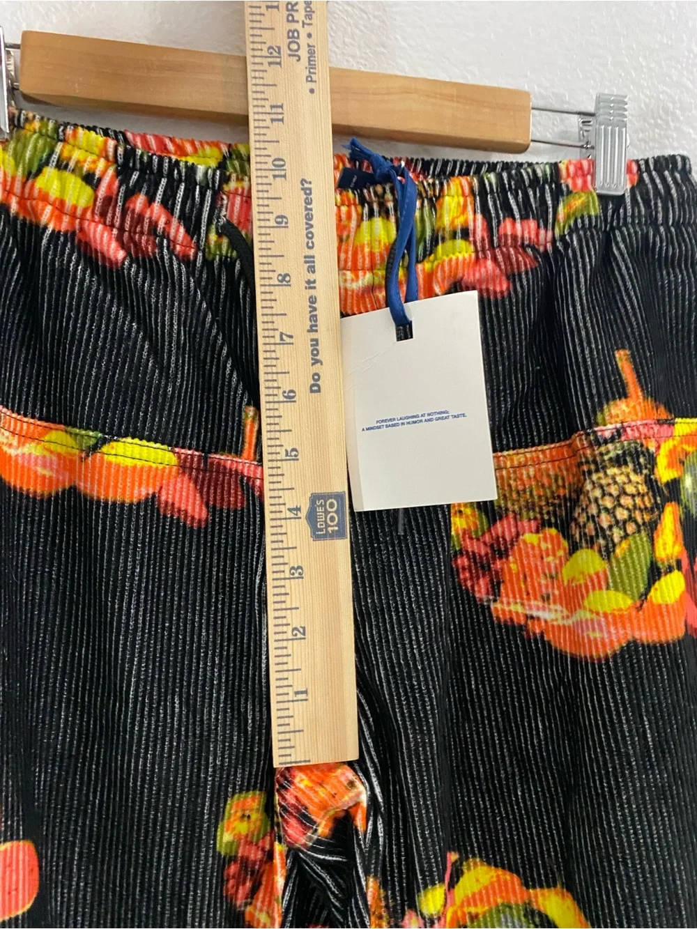 New FLAN Labs Men’s Streetwear Corduroy Relaxed Straight Leg Joggers Pants Small